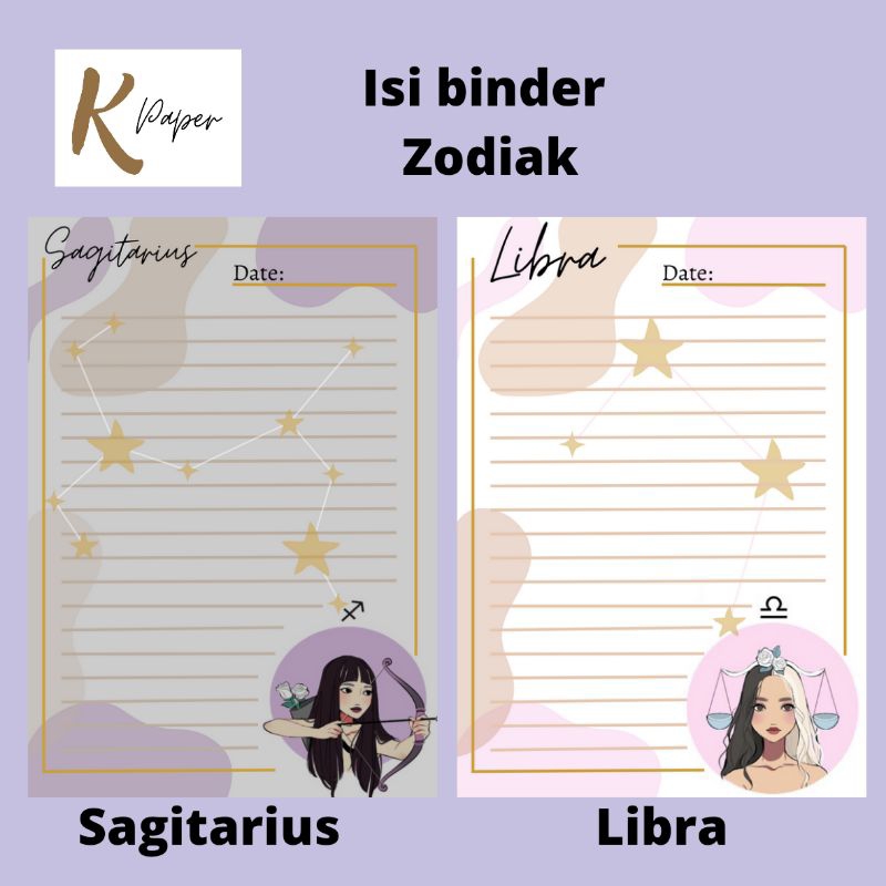 

isi binder zodiak A5/B5 aestetik part 2