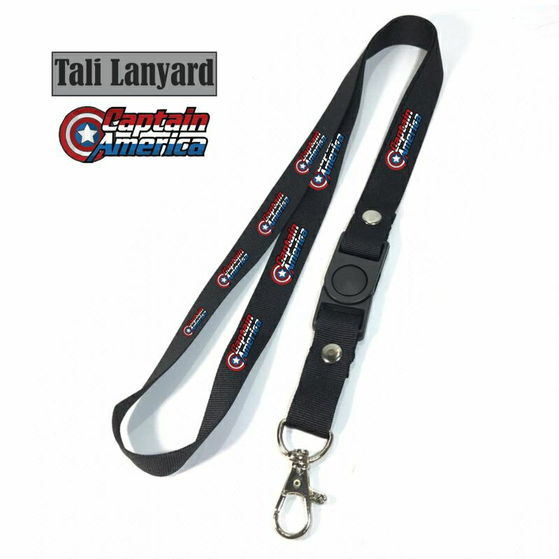 

lanyard CAPTAIN AMERICA / tali lanyard FILM gantungan kunci name tag id card / pods / brand lokal