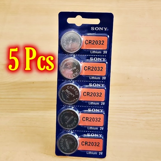 5Pcs Baterai Lithium Sony 3V 3 volt CR2032 CR 2032 CR-2032 batrei