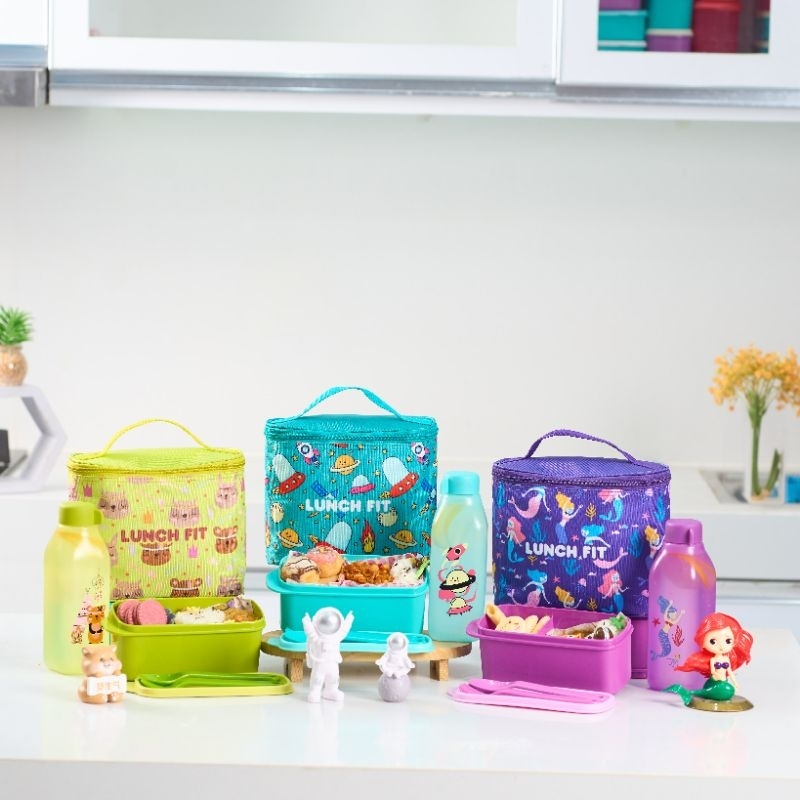 Kotak Makan Beserta Tas Set/Kotak Bekal Lucu