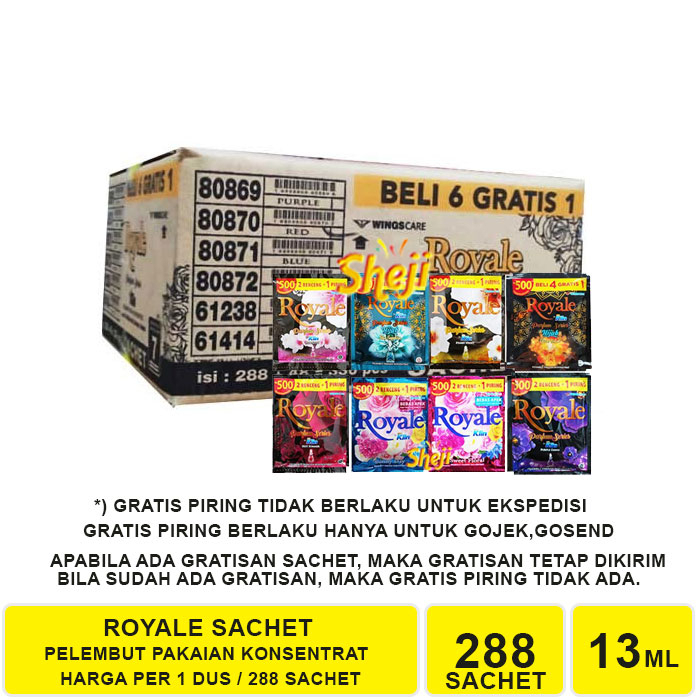 ROYALE SOFTENER 288 SACHET (1 DUS) PEWANGI PAKAIAN