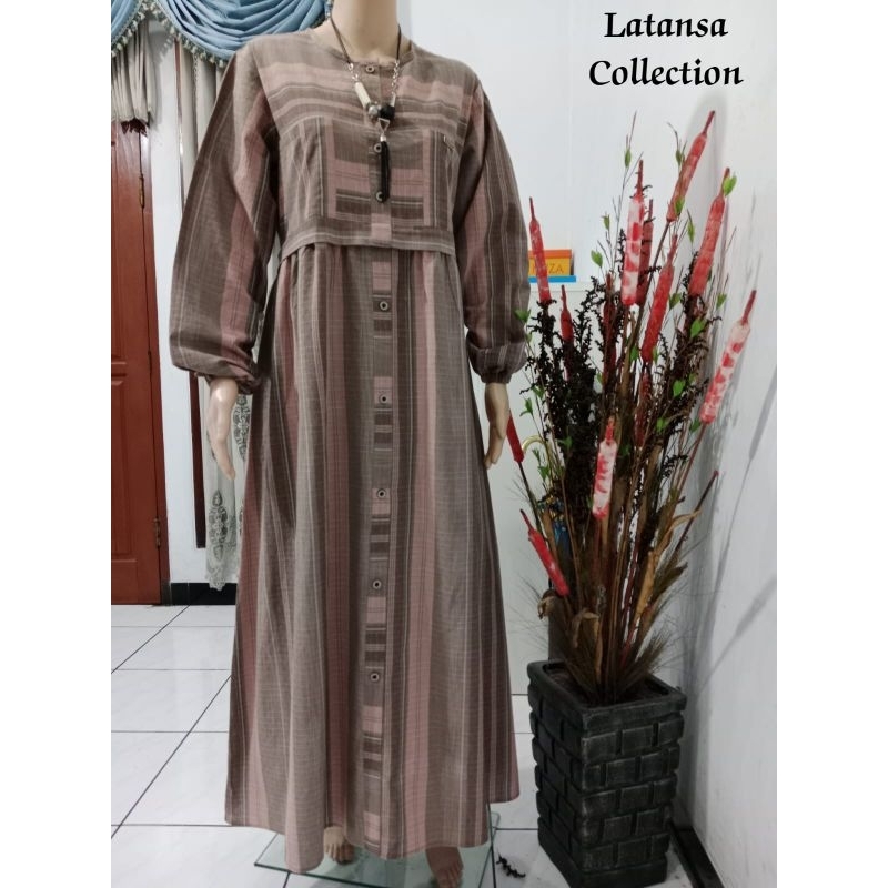 (COD) GAMIS TRISET ORIGINAL TERBARU GAMIS KOTAK TRISET/GAMIS SALUR TRISET  GAMIS WANITA KEKINIAN