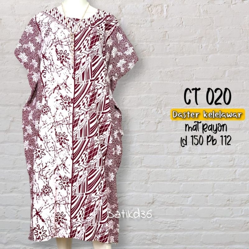 Baju Tidur Daster Kelelawar CT 20 Rayon Adem Jumbo Wanita model kekinian santai modern merah maroon