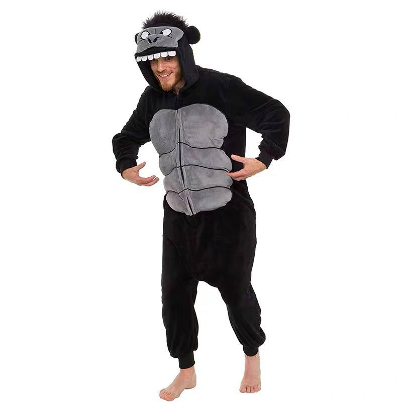 BAJU ONESIE KOSTUM GORILLA GORILA KINGKONG PIYAMA COSPLAY KIGURUMI IMPOR