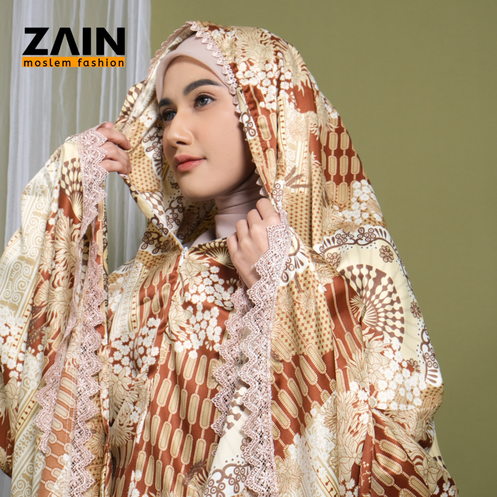 ZAIN - Mukena Dewasa Premium 2in1 Ameena Luxury Maxmara Silk Traveling