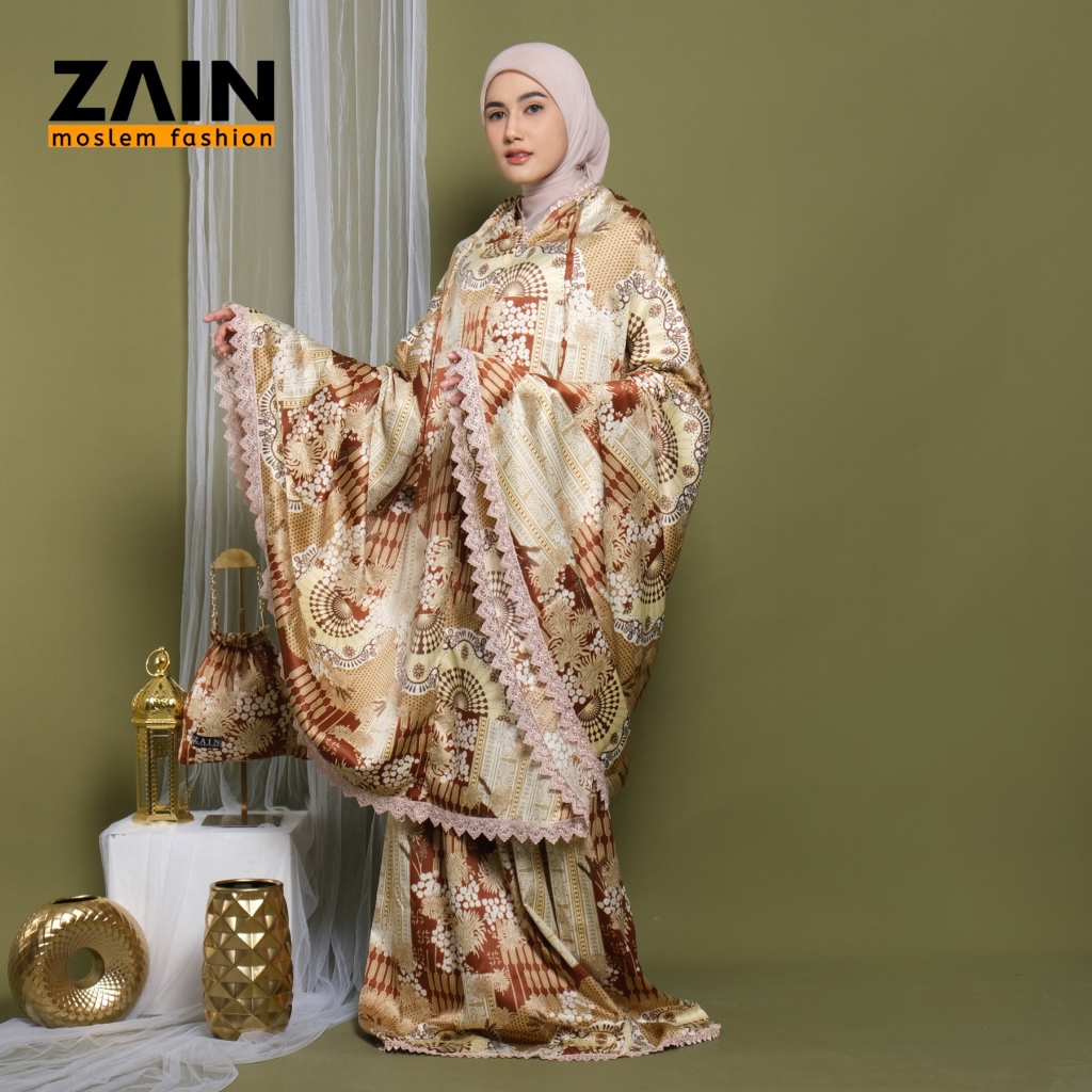 ZAIN - Mukena Dewasa Premium 2in1 Ameena Luxury Maxmara Silk Traveling