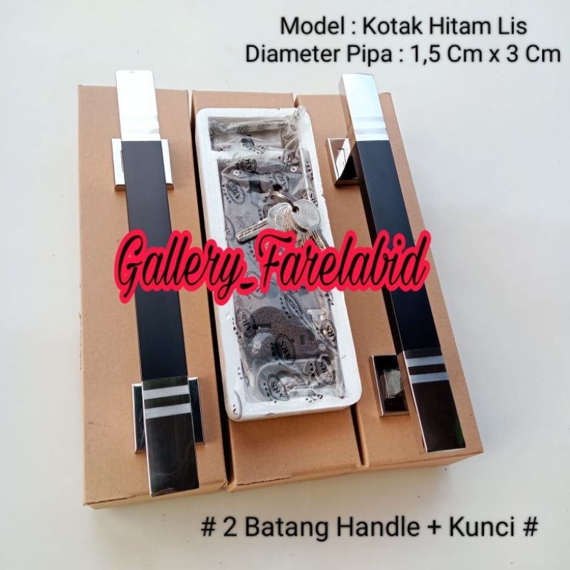 Handle Pintu Rumah Stainless Steel 60 Cm Set Kunci Gagang Pintu 45 Cm Pegangan Tarikan Pintu Kupu Tarung Minimalis 33 Cm