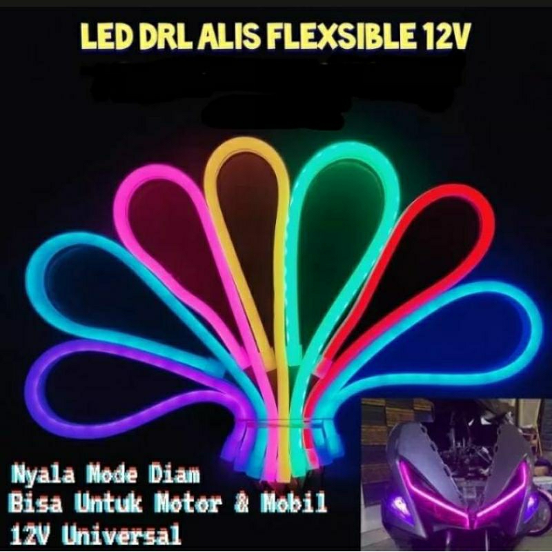lampu alis led DRL flekxsible 12V / lampu alis motor / lampu alis motor matic/ lampu alis viral