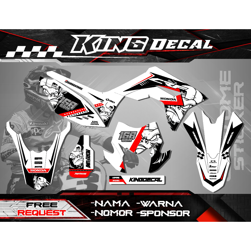 DECAL CRF 150 L FREE CUSTOME DESIGN STIKER CRF 150 L FULL BODY