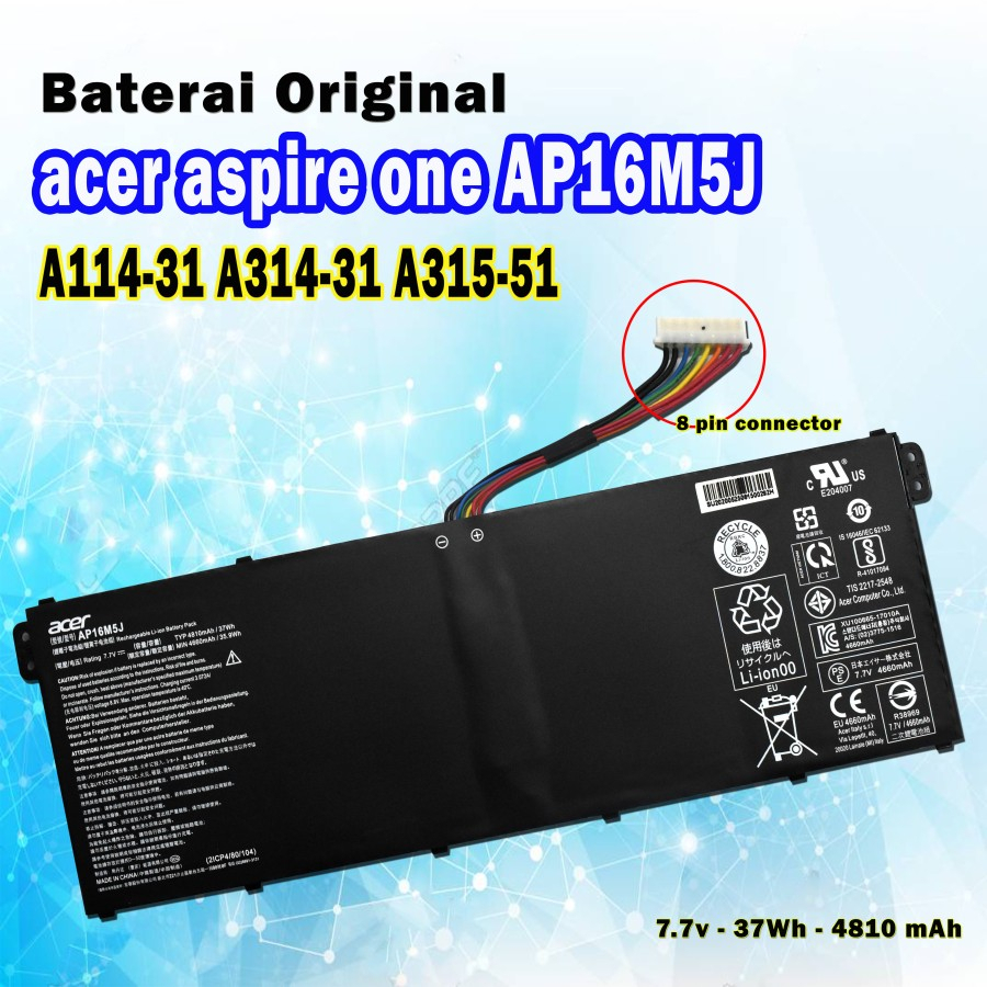 Baterai Laptop ACER Aspire 3 A314-31 A315-21 A315-31 A315-32 AP16M5J ORI