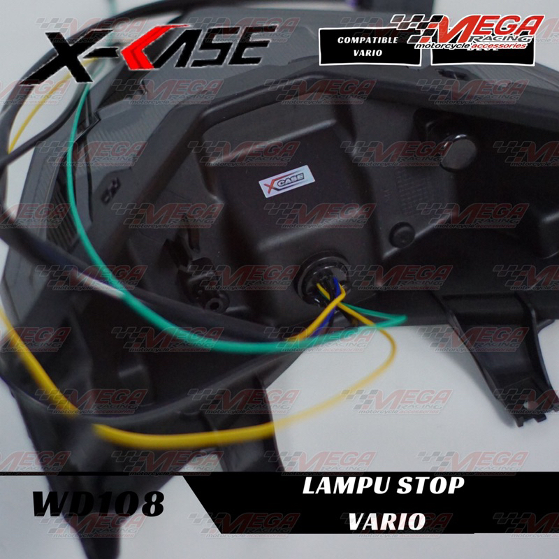 Lampu Stop Belakang Vario Led 125 150 New Set Reflektor + Mika Impor Model Coloseum 8 Mode Stoplamp Bintik Running Vario125 &amp; Vario150 2019 2020 2021 2022 2023