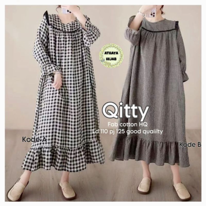 QITY Dress Casual Midi Cotton LD 110 By Athaya Hijab