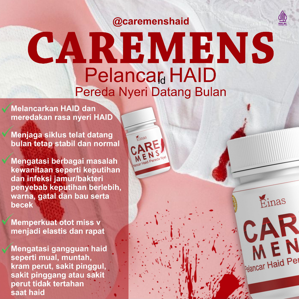 

Pelancar HAID Caremens Jamu Herbal Tuntas Rahim Menstruasi