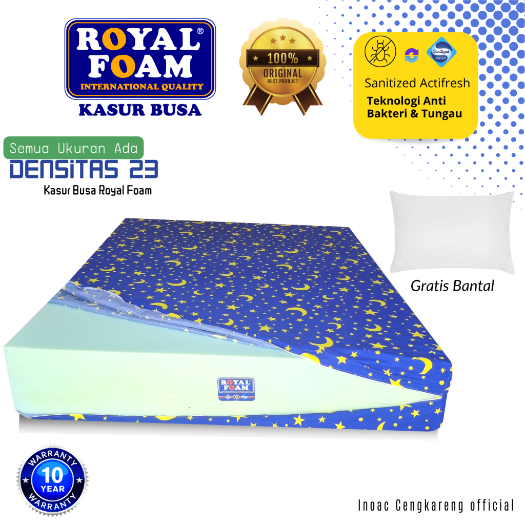 Royal Foam Kasur Busa D23 Dengan Sanitized Actifresh Kasur Bebas Tungau dan Bakteri Semua Ukuran 200