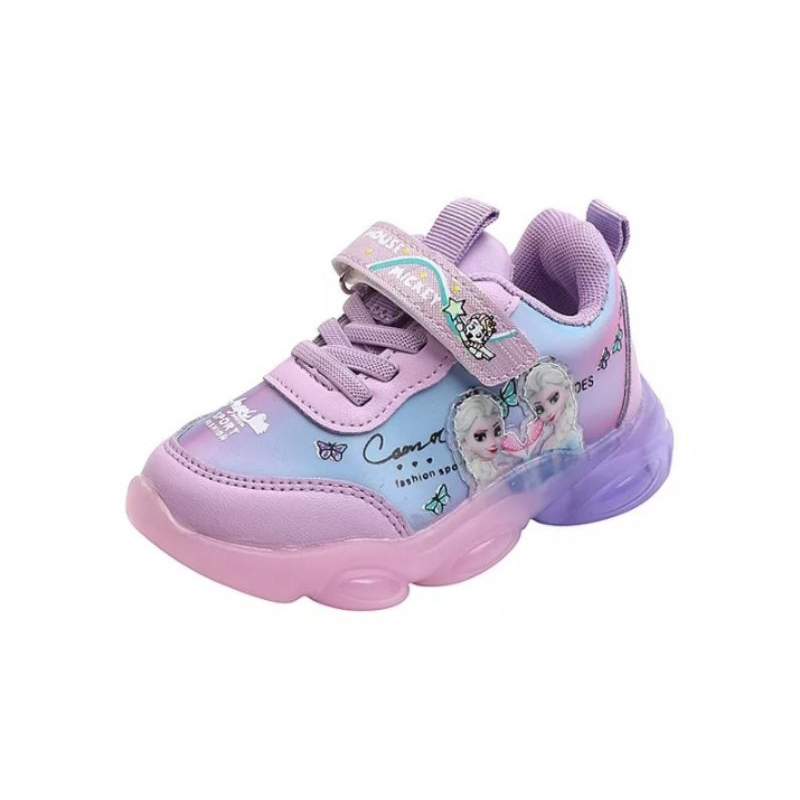 Sepatu Import Led Frozen Ungu Lilac SISA SIZE 26