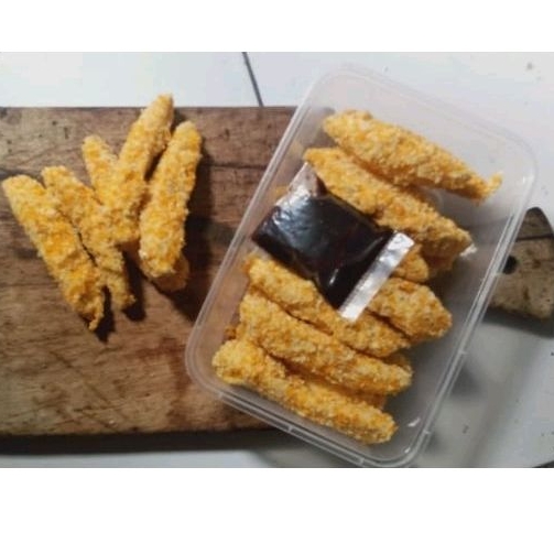 

pisang crispy free toping susu coklat tinwall 500ml frozen