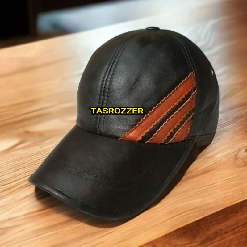 Topi kulit asli pria model merk terkenal