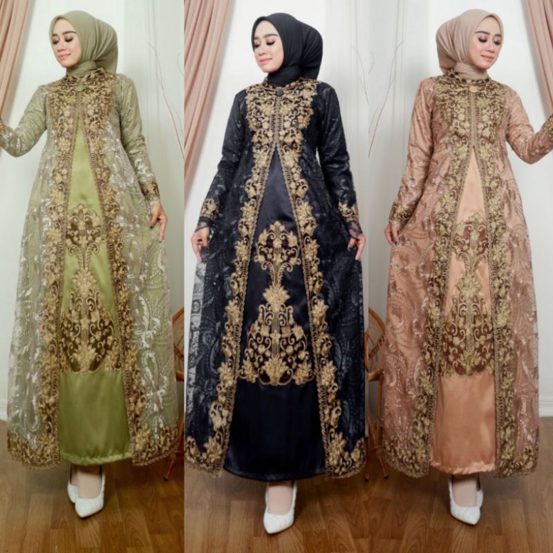 KHUSUS JUMBO LD 120 CM/PB 140CM//GAMIS MAKKAREEM//BAHAN TILLE BORIDR PREMIUM//SERAGAMAN KELUARGA//BAJU LEBARAN//BAJU PESTA LAMARAN//BAJU WISUDA//ORIGINAL BY PELANGI JAYA