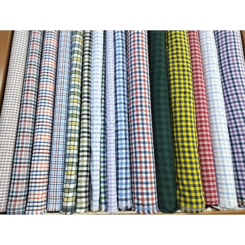 bahan katun kotak kotak bahan kemeja dan gamis pria dan wanita