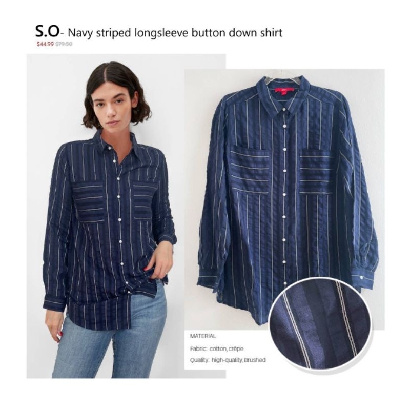 S.oliver striped longsleeve button down shirt