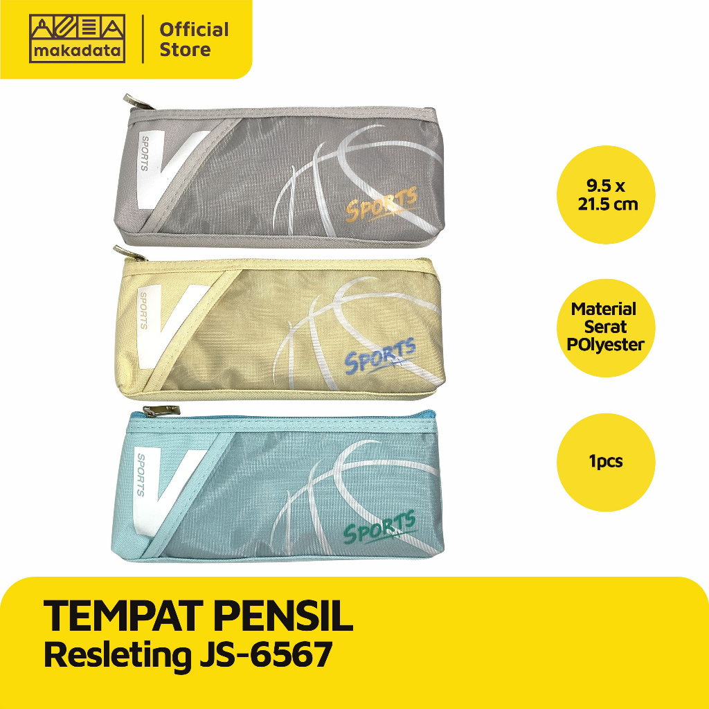 

PENCIL CASE / TEMPAT PENSIL KAIN JS-6567 (1 PCS) MURAH