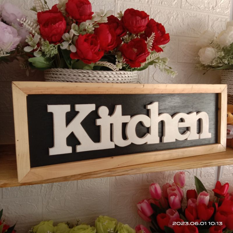 Hiasan dinding Timbul Kitchen/Walldecor kayu jati belanda