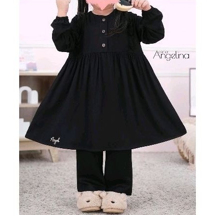Little Zahra Embroidery Dress Black Atelier Angelina