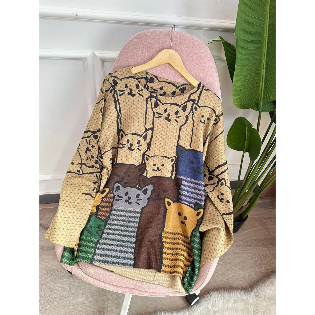 Vintage Family Cat By ALLNKnitwear