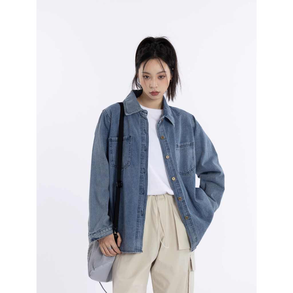 biru new import korean style oversize jacket