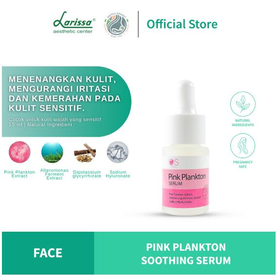 Pink Plankton Soothing Serum Larissa, Serum Untuk Kulit Wajah Sensitif