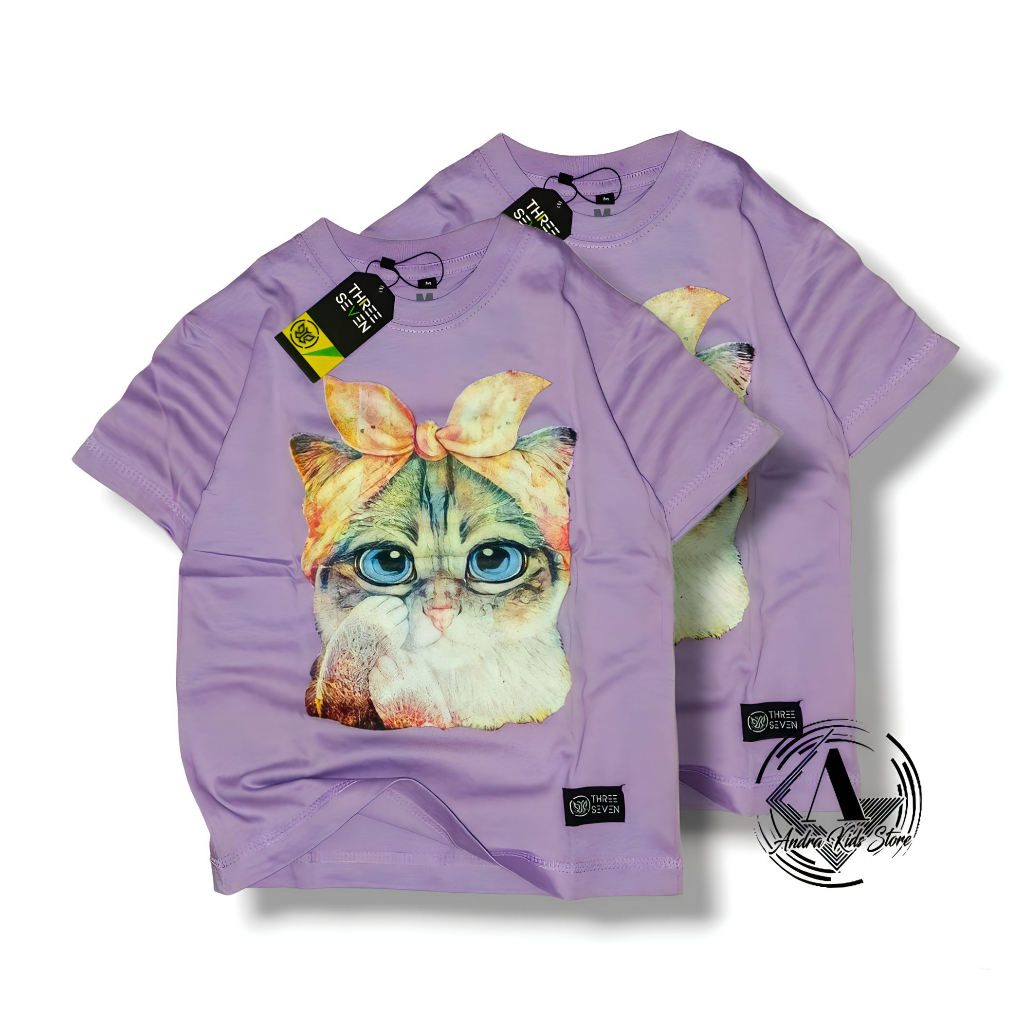 Baju anak perempuan karakter kucing lucu