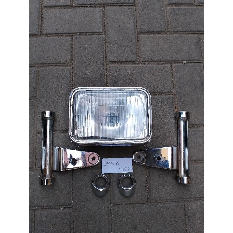 Reflektor Set breket dudukan Lampu depan Yamaha RX king 5T5 Original kupingan lampu depan RX-King