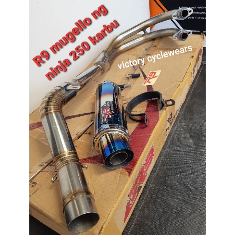 KNALPOT R9 MUGELLO NG NINJA 250 KARBU FULL SYSTEM