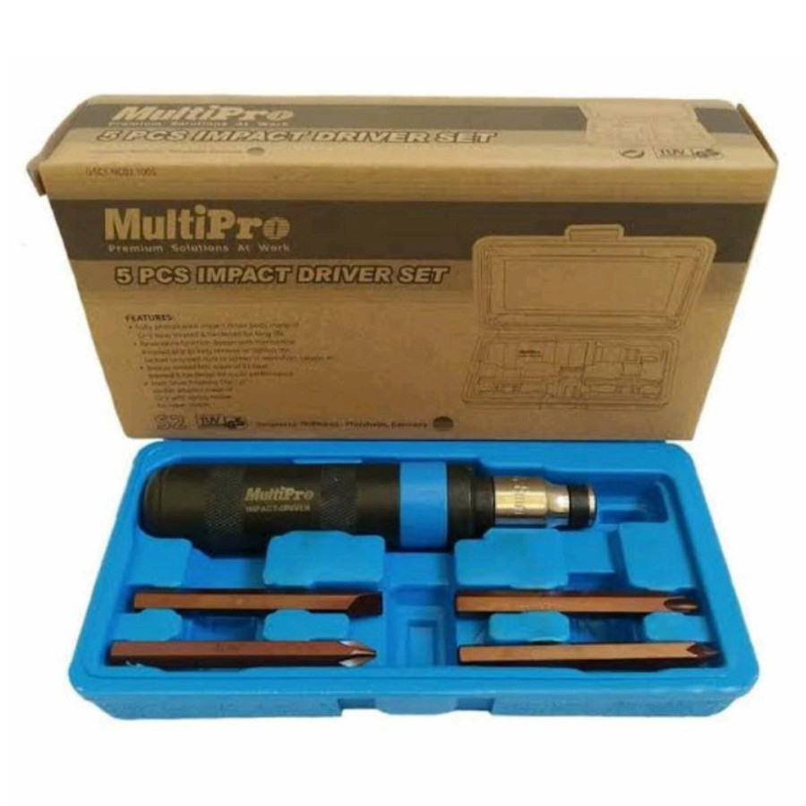MULTIPRO Obeng Ketok/Gedor 5 pcs/Impact Driver 5pcs Set