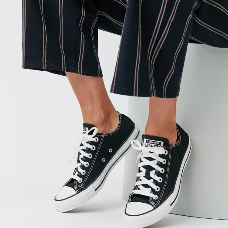 Sepatu Convers Pendek All Star Hitam Putih Sepatu Sekolah Cewe Cowo / Converse CT AS Canvas ox black white / Sepatu Converse All Star Black Sepatu Converse Casual Low Murah 36-43