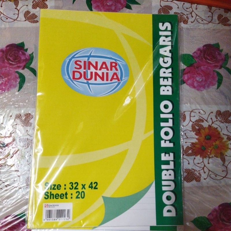 

Double Folio Bergaris Kertas Folio SiDU isi 20 sheets per PACK