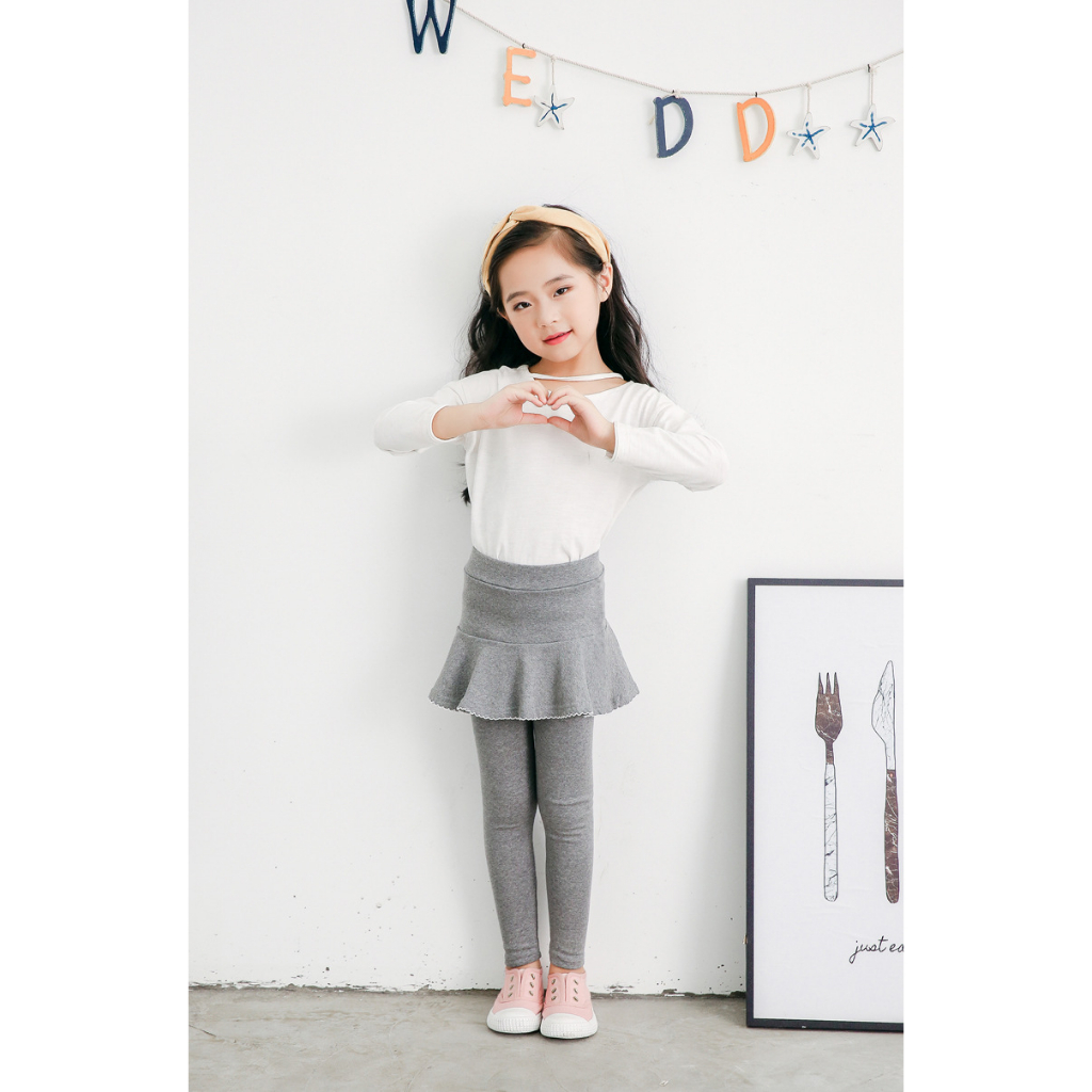 Celana Legging Rok Anak Perempuan Tebal Import / Lejing Rok Anak Cewek / Celana Panjang Anak Premium / Legging Anak Lucu Halus Lembut / Legging Skirt Anak Perempuan