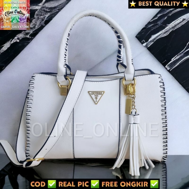 (WODB)tas kaoma satchel big size bag fit A4 braided with tassel keychain tas jinjing with longstrap tali panjang ready stock cirebon kuningan majalengka indramayu brebes pekalongan ciledug sindang laut gb