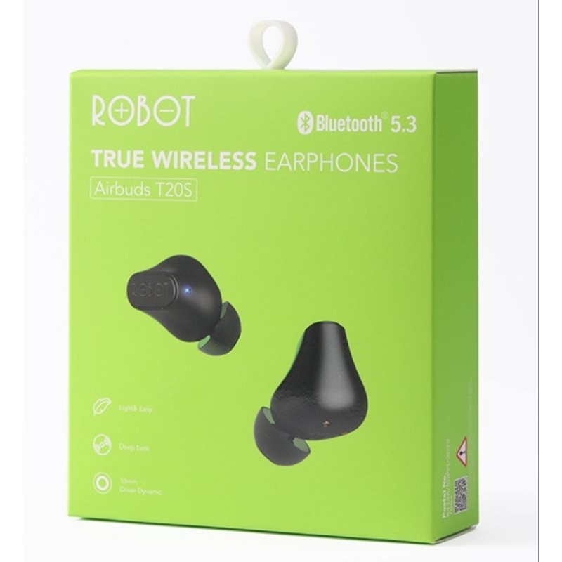 Robot Headset Bluetooth TWS T20S Tru Wireless Airbuds Earphone Garansi Original Resmi 1tahun