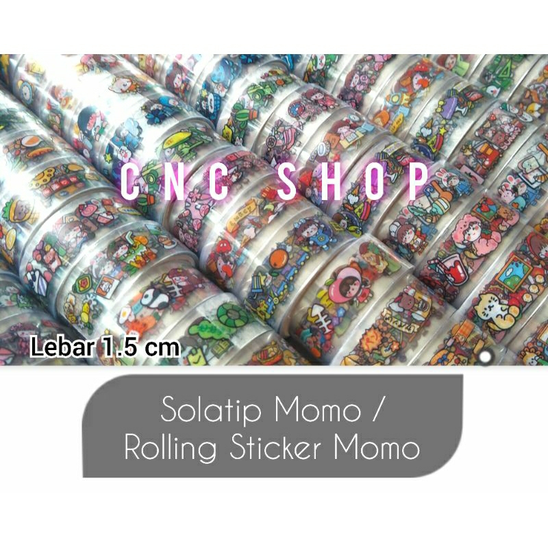 Solasi Momo Rolling Stiker Solatip Mini Lucu Mainan Anak