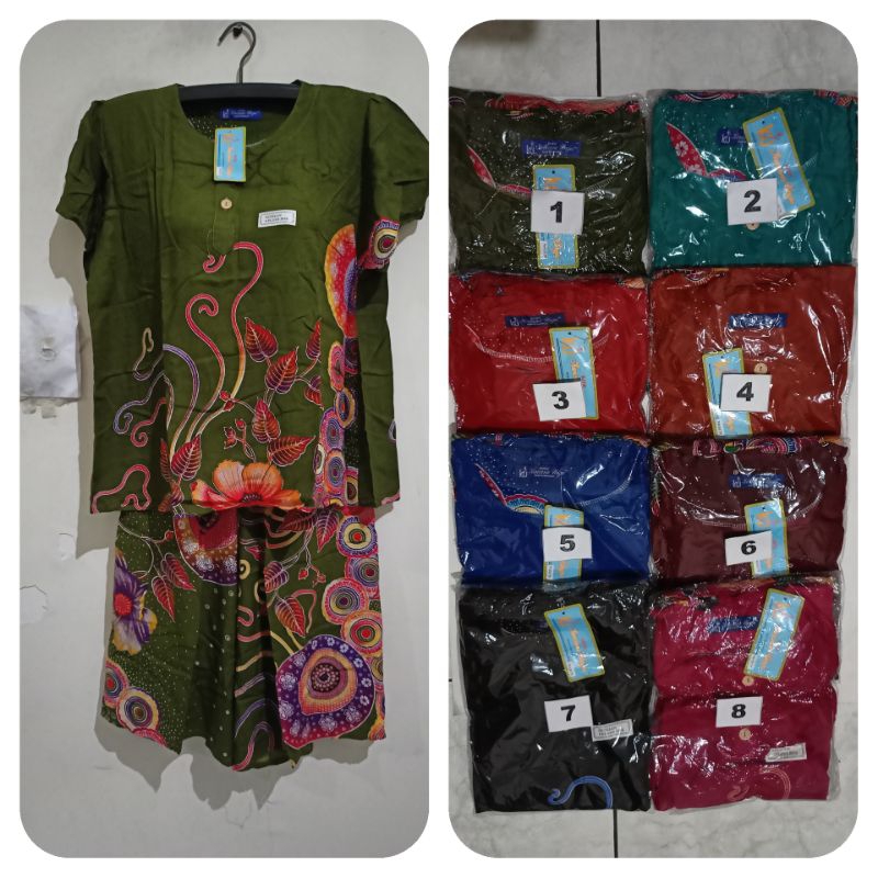 BabyDoll Batik Lengan Pendek LD 114 cm  Kencana Ungu Ori