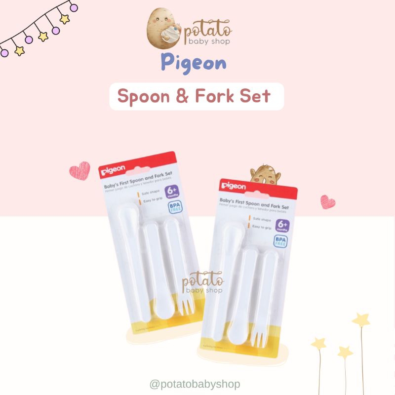 Pigeon Spoon And Fork Set - Sendok Garpu Bayi