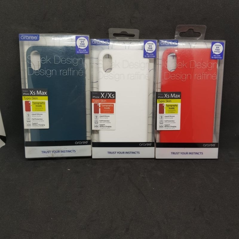 Araree Typo Skin Case Cover iPhone XS Max Original Resmi IBOX