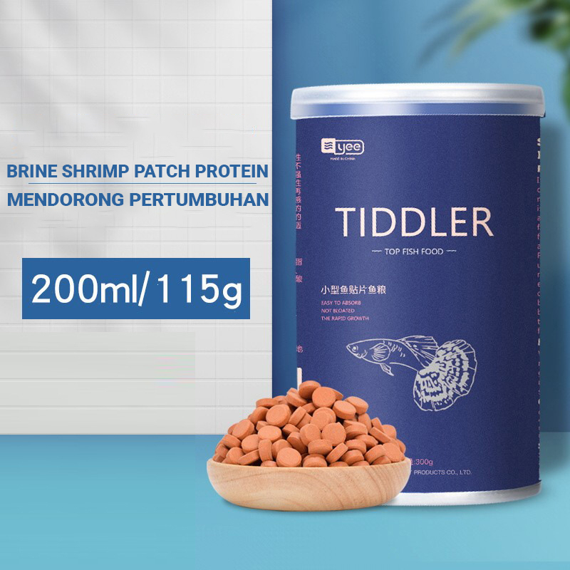 YEE MAKANAN IKAN KECIL PATCH TROPIS UMUM DAPAT MENEMPEL DIKACA AKUARIUM