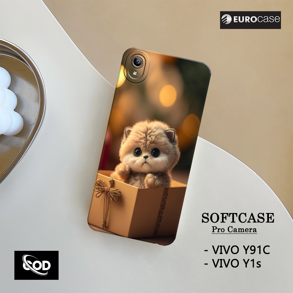 Casing Hp Vivo Y91c / Y1s  - Fashion Case Kucing - Soft Case Hp Vivo Y91c / Y1s Terbaru - Kesing Hp 