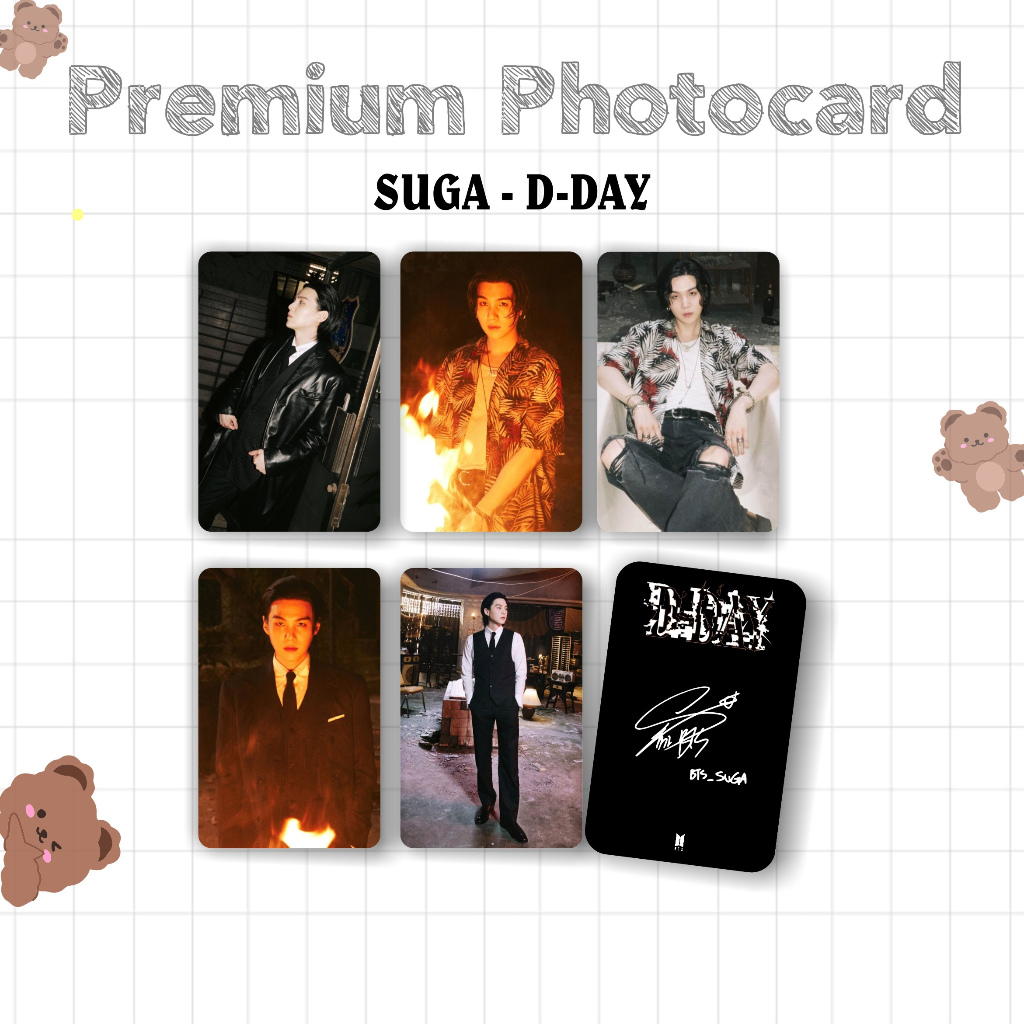 Photocard PC PREMIUM BTS (1set) FESTA || 7 Fates SUGA D-day