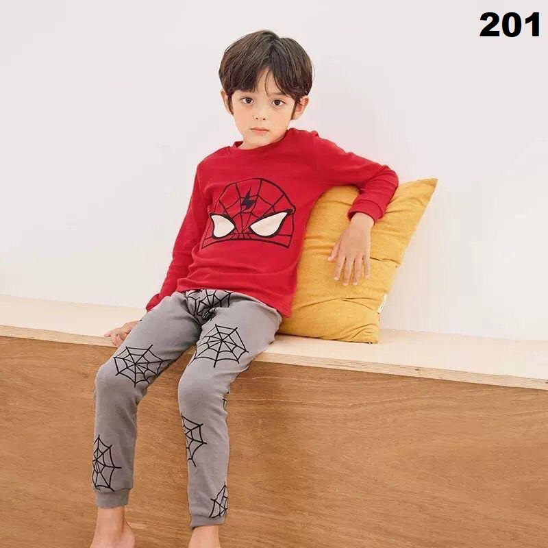 BAJU TIDUR ANAK UMUR 1 SAMPAI 10 TAHUN MOTIF SUPER HERO SPIDERMAN BAJU ANAK LAKI LAKI / PEREMPUAN