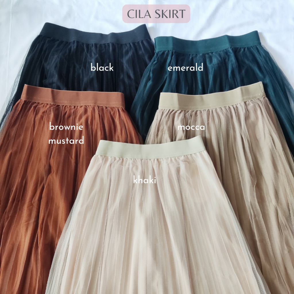 ROK TILE PANJANG PREMIUM / ROK TUTU ELEGAN UNTUK FORMAL DAN CASUAL - CILA ZIA SKIRT DEEWIDIY