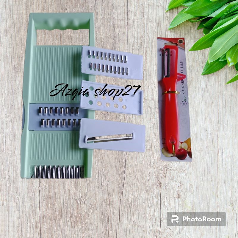 1 set parud multi fungsi alat pemotong buah sayur 4 in 1 free kupas buah
