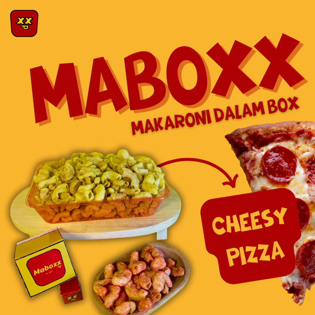 

Snack Makaroni Goreng Maboxx Rasa KEJU PIZZA Import